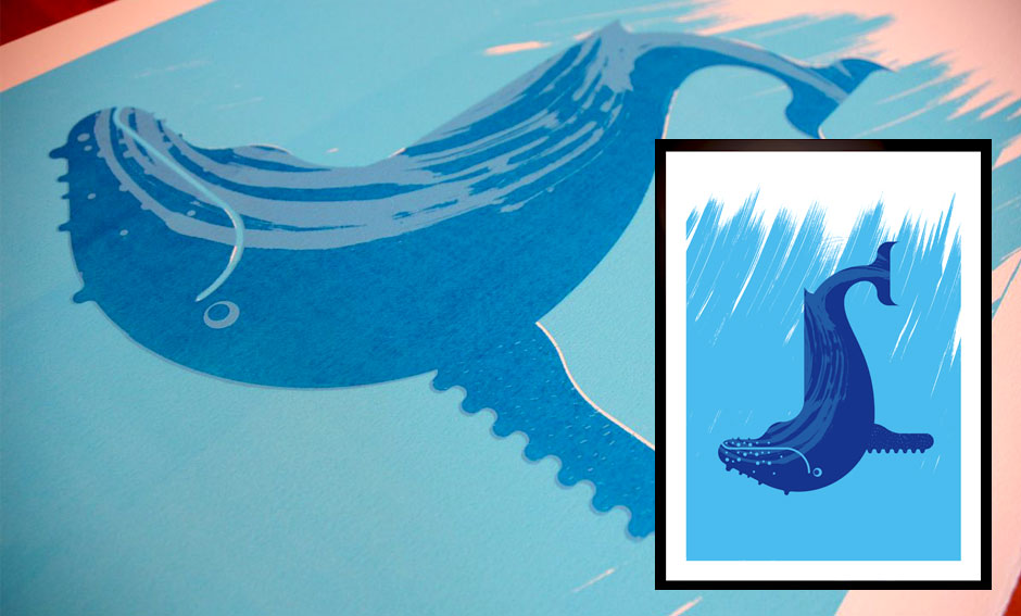 Whale Screen-print